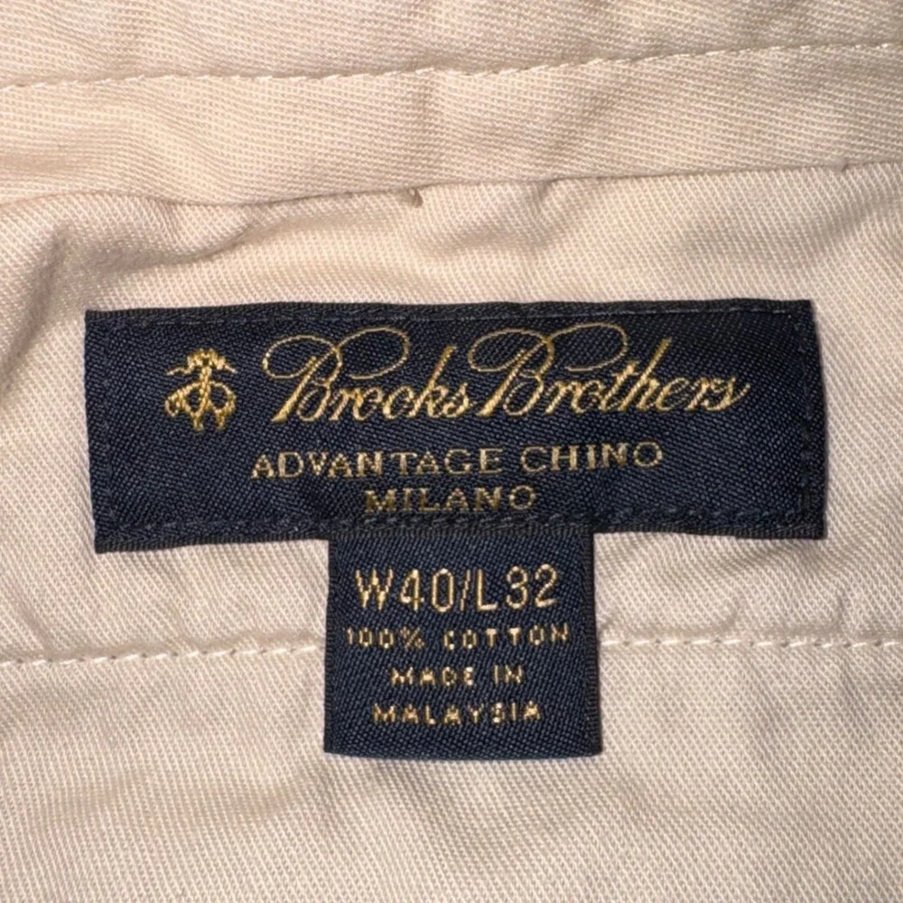 Brooks Brothers Advantage Chino Milano Khaki Pants Mens 40x32 Tan Cotton
